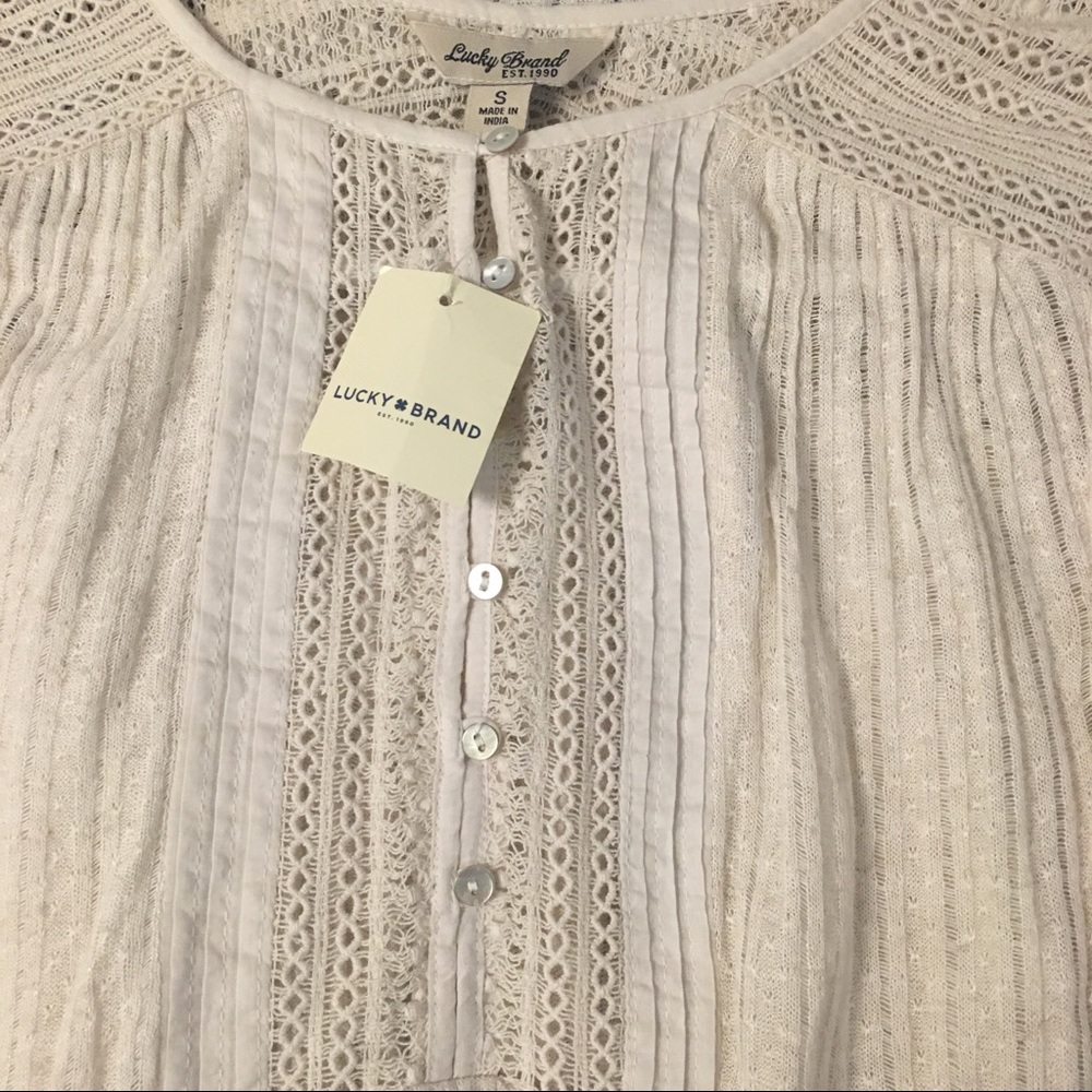 Gorgeous Lucky Brand Cream Henley S